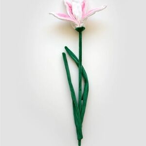 CJ Hendry Plush Flower - Lily Pink and White